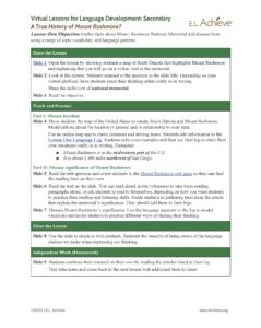 L1 Lesson – Mount Rushmore Objective